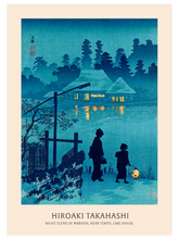 Hiroaki Takahashi Night Scene of Mabashi - Art Print